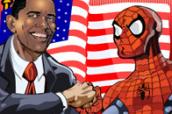 Obama and Spider -Man Puzzle oyun